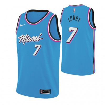 Nike Miami Heat #7 Kyle Lowry 2019-20 Youth Blue Miami City Edition NBA Jersey